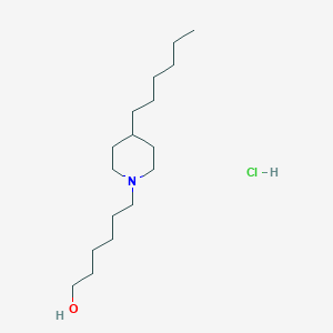 6-(4-Hexylpiperidin-1-yl)hexan-1-ol;hydrochloride