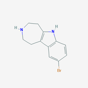 molecular formula C12H13BrN2 B1457592 9-Bromo-1,2,3,4,5,6-hexahydroazepino[4,5-b]indole CAS No. 1416330-38-5