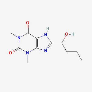 8-(1-Hydroxybutyl)-1,3-dimethyl-3,7-dihydro-1H-purine-2,6-dione