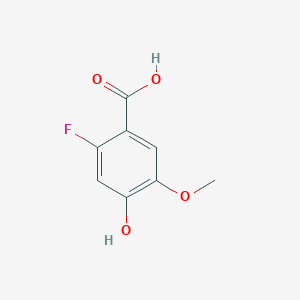 molecular formula C8H7FO4 B1457594 Benzoic acid, 2-fluoro-4-hydroxy-5-methoxy- CAS No. 1547742-53-9