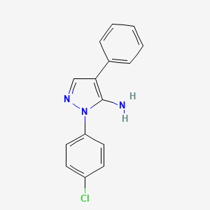 molecular formula C15H12ClN3 B1457597 1-(4-Chlorophenyl)-4-phenyl-1H-pyrazol-5-amine CAS No. 664966-77-2