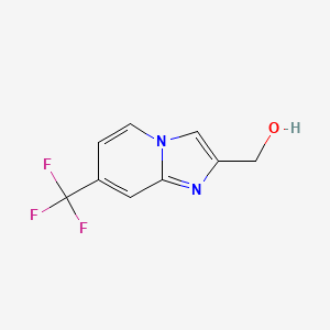 molecular formula C9H7F3N2O B1457599 [7-(Trifluoromethyl)imidazo[1,2-a]pyridin-2-yl]methanol CAS No. 1516698-10-4