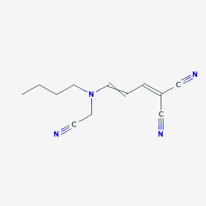 {3-[Butyl(cyanomethyl)amino]prop-2-en-1-ylidene}propanedinitrile