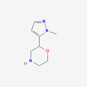 molecular formula C8H13N3O B1457601 2-(1-methyl-1H-pyrazol-5-yl)morpholine CAS No. 1526764-28-2