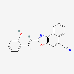 2-[(E)-2-(2-hydroxyphenyl)ethenyl]benzo[e][1,3]benzoxazole-5-carbonitrile