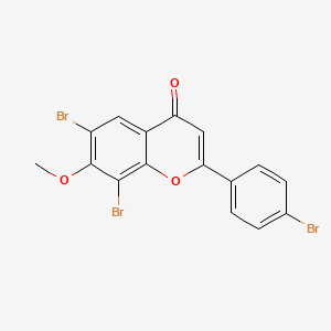 6,8-Dibromo-2-(4-bromophenyl)-7-methoxy-4H-1-benzopyran-4-one