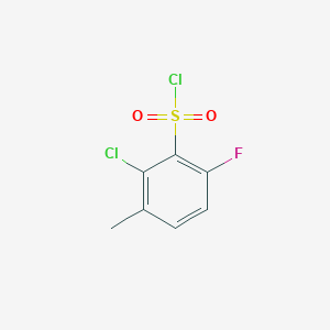 molecular formula C7H5Cl2FO2S B1457605 2-氯-6-氟-3-甲基苯磺酰氯 CAS No. 1706430-38-7