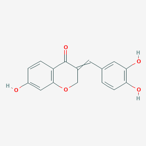 molecular formula C16H12O5 B1457606 (e)-3-(3,4-Dihydroxybenzylidene)-7-hydroxychroman-4-one CAS No. 102067-84-5
