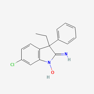 3H-Indol-2-amine, 6-chloro-3-ethyl-3-phenyl-, 1-oxide