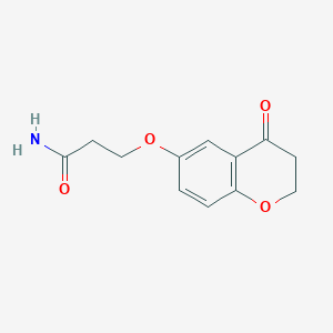 3-[(4-Oxo-3,4-dihydro-2H-1-benzopyran-6-yl)oxy]propanamide