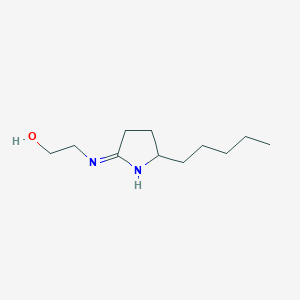 2-[(2-Pentyl-3,4-dihydro-2H-pyrrol-5-yl)amino]ethan-1-ol