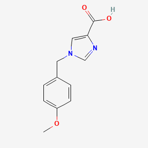 molecular formula C12H12N2O3 B1457613 1-(4-Methoxybenzyl)-1H-imidazole-4-carboxylic acid CAS No. 1368991-94-9
