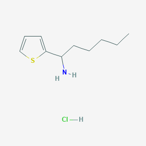 molecular formula C10H18ClNS B1457618 1-(Thiophen-2-yl)hexan-1-amine hydrochloride CAS No. 1864056-06-3