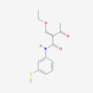 2-(Ethoxymethylidene)-N-[3-(methylsulfanyl)phenyl]-3-oxobutanamide