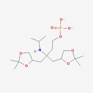 4-(2,2-Dimethyl-1,3-dioxolan-4-yl)-3-[(2,2-dimethyl-1,3-dioxolan-4-yl)methyl]-3-[(propan-2-yl)amino]butyl phosphate