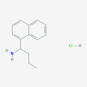 molecular formula C14H18ClN B1457620 1-(Naphthalen-1-yl)butan-1-amine hydrochloride CAS No. 858435-00-4