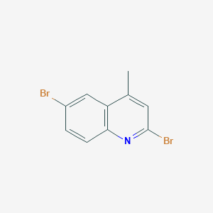 molecular formula C10H7Br2N B1457622 2,6-Dibromo-4-methylquinoline CAS No. 1203578-86-2