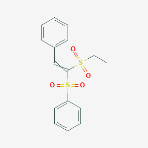 [2-(Benzenesulfonyl)-2-(ethanesulfonyl)ethenyl]benzene