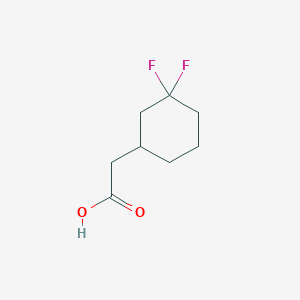 molecular formula C8H12F2O2 B1457629 2-(3,3-Difluorocyclohexyl)acetic acid CAS No. 1553621-50-3
