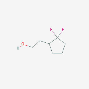 molecular formula C7H12F2O B1457630 2-(2,2-Difluorocyclopentyl)ethan-1-ol CAS No. 1557630-20-2