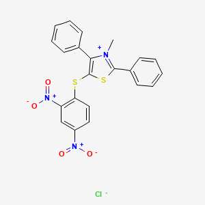 5-[(2,4-Dinitrophenyl)sulfanyl]-3-methyl-2,4-diphenyl-1,3-thiazol-3-ium chloride