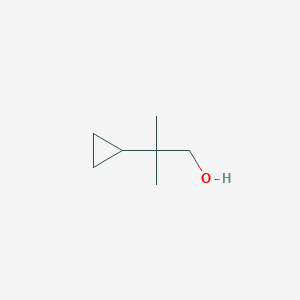 molecular formula C7H14O B1457631 2-Cyclopropyl-2-methylpropan-1-ol CAS No. 1555222-37-1