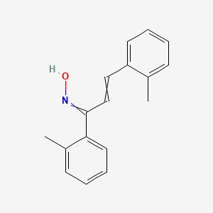 N-[1,3-Bis(2-methylphenyl)prop-2-en-1-ylidene]hydroxylamine