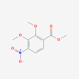 molecular formula C10H11NO6 B14576345 Benzoic acid, 2,3-dimethoxy-4-nitro-, methyl ester CAS No. 61203-56-3