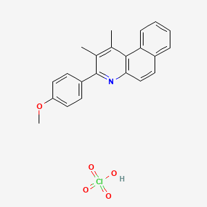 Benzo[f]quinoline, 3-(4-methoxyphenyl)-1,2-dimethyl-, perchlorate