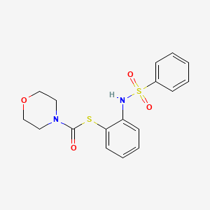 4-Morpholinecarbothioic acid, S-[2-[(phenylsulfonyl)amino]phenyl] ester