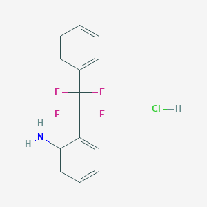 2-(1,1,2,2-Tetrafluoro-2-phenylethyl)aniline;hydrochloride