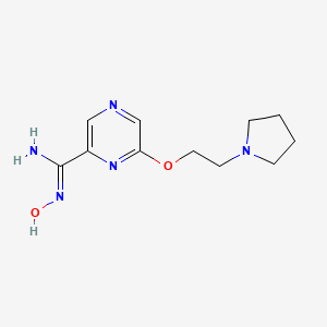 N'-hydroxy-6-(2-pyrrolidin-1-ylethoxy)pyrazine-2-carboximidamide