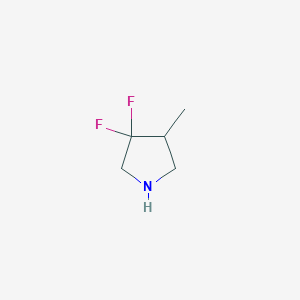 molecular formula C5H9F2N B1457648 3,3-二氟-4-甲基吡咯烷 CAS No. 1554367-59-7