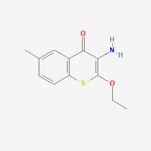 3-Amino-2-ethoxy-6-methyl-4H-1-benzothiopyran-4-one