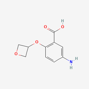 molecular formula C10H11NO4 B1457654 5-氨基-2-(氧杂环-3-氧基)苯甲酸 CAS No. 1602850-97-4