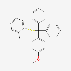 Benzene, 1-[[(4-methoxyphenyl)diphenylmethyl]thio]-2-methyl-