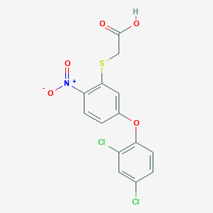 {[5-(2,4-Dichlorophenoxy)-2-nitrophenyl]sulfanyl}acetic acid