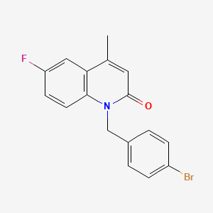 1-[(4-Bromophenyl)methyl]-6-fluoro-4-methylquinolin-2(1H)-one