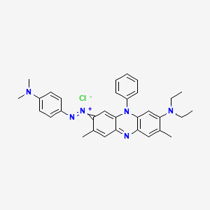 [8-(Diethylamino)-3,7-dimethyl-10-phenylphenazin-2-ylidene]-[4-(dimethylamino)phenyl]iminoazanium;chloride