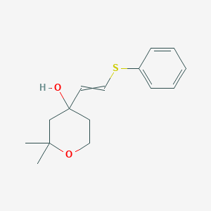 2,2-Dimethyl-4-[2-(phenylsulfanyl)ethenyl]oxan-4-ol