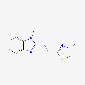 1H-Benzimidazole, 1-methyl-2-[2-(4-methyl-2-thiazolyl)ethyl]-