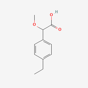 molecular formula C11H14O3 B1457669 (4-Ethylphenyl)(methoxy)acetic acid CAS No. 720707-26-6