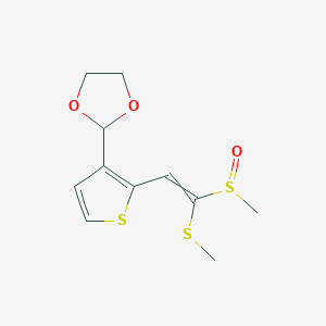 2-{2-[2-(Methanesulfinyl)-2-(methylsulfanyl)ethenyl]thiophen-3-yl}-1,3-dioxolane