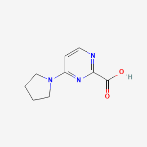 molecular formula C9H11N3O2 B1457676 4-(Pyrrolidin-1-yl)pyrimidine-2-carboxylic acid CAS No. 1557444-88-8