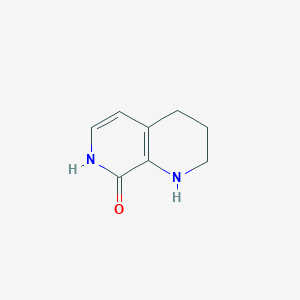 molecular formula C8H10N2O B1457677 1,2,3,4-四氢-1,7-萘啶-8(7H)-酮 CAS No. 1780424-93-2