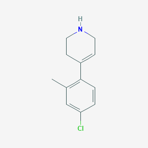 molecular formula C12H14ClN B1457684 4-(4-氯-2-甲基苯基)-1,2,3,6-四氢吡啶 CAS No. 187835-15-0