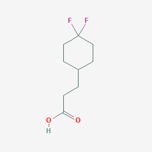 molecular formula C9H14F2O2 B1457689 3-(4,4-二氟环己基)丙酸 CAS No. 1393105-30-0