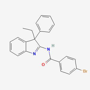 4-Bromo-N-(3-ethyl-3-phenyl-3H-indol-2-yl)benzamide