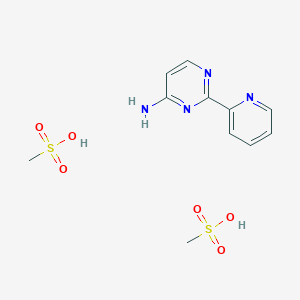 Methanesulfonic acid--2-(pyridin-2-yl)pyrimidin-4-amine (2/1)