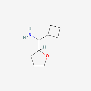 molecular formula C9H17NO B1457694 Cyclobutyl(oxolan-2-yl)methanamine CAS No. 1600767-39-2